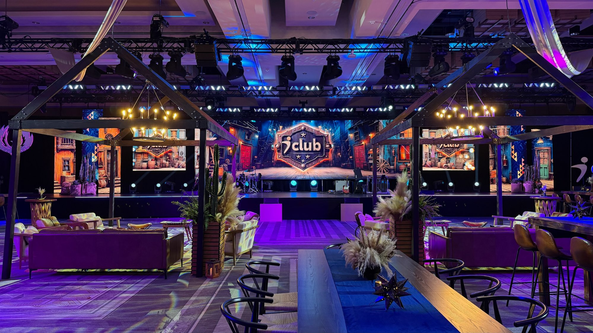 Showbox event production at Fairmont Scottsdale Princess — immersive lighting design and full stage build for corporate gala